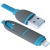 Фото товара Кабель Defender USB10-03BP USB(AM)-MicroUSB+Lightning Blue 1m