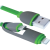 Фото товара Кабель Defender USB10-03BP USB(AM)-MicroUSB+Lightning Green 1m