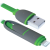 Фото товара Кабель Defender USB10-03BP USB(AM)-MicroUSB+Lightning Green 1m