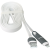 Фото товара Кабель Defender USB10-03BP USB(AM)-MicroUSB+Lightning White 1m