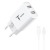 Фото товара Мережевий зарядний пристрій T-PHOX TCC-224 Pocket Dual USB+MicroUSB Cable (White)